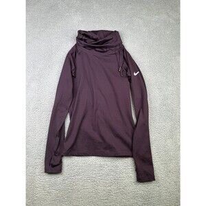 Nike Dri fit cowl turtleneck thumb hole top size sm